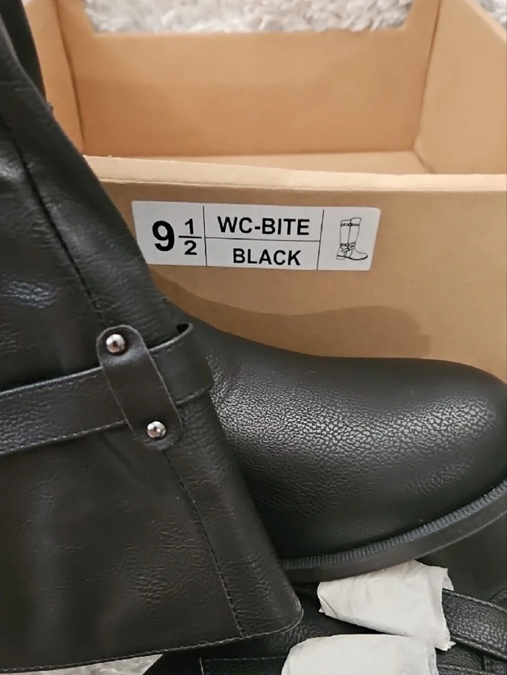 Journee Collection Black Over-the-Knee Wide Calf Buckle Riding Boots